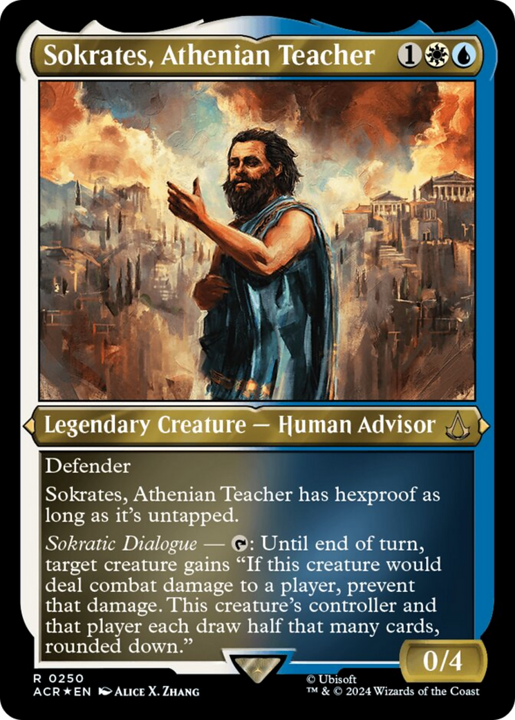 Sokrates, Athenian Teacher (Foil Etched) [Assassin's Creed] | Good Games Cannington