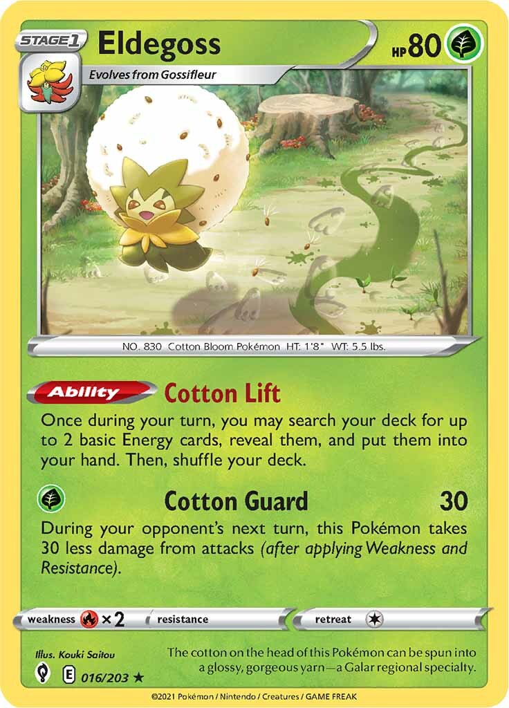 Eldegoss (016/203) (Theme Deck Exclusive) [Sword & Shield: Evolving Skies] | Good Games Cannington