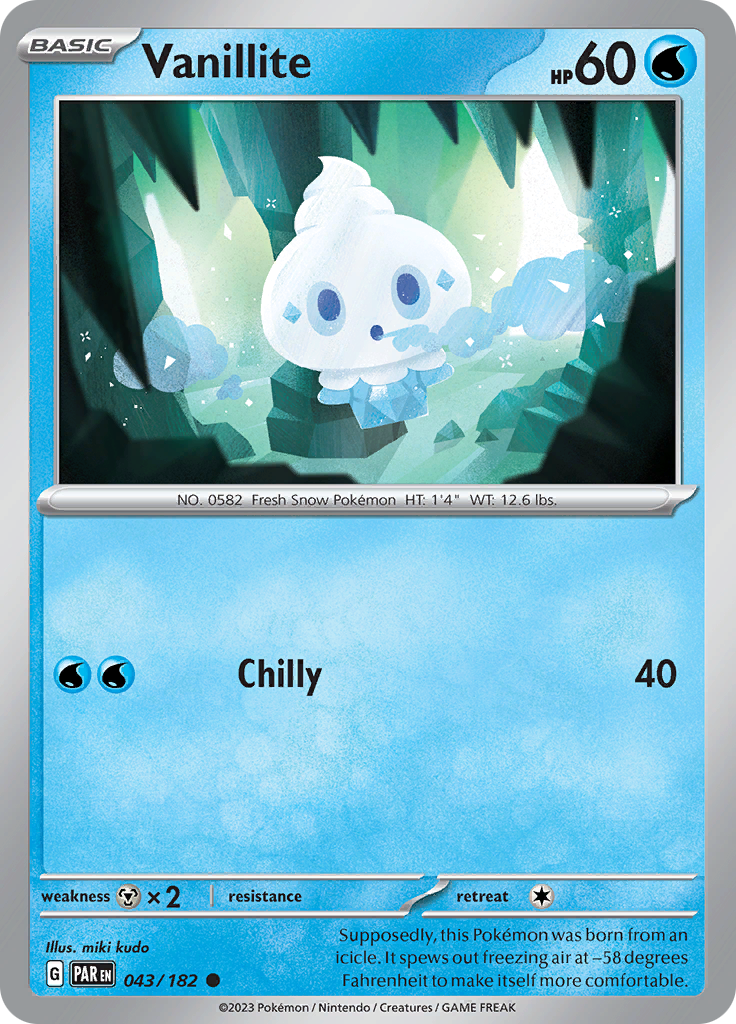 Vanillite (043/182) [Scarlet & Violet: Paradox Rift] | Good Games Cannington