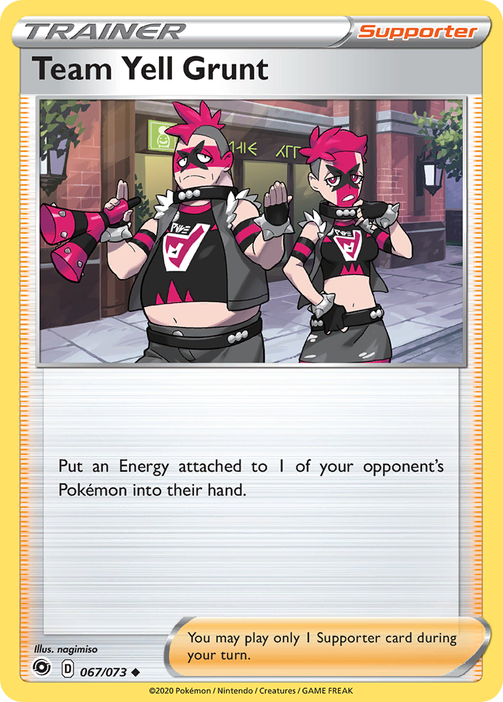 Team Yell Grunt (067/073) [Sword & Shield: Champion's Path] | Good Games Cannington