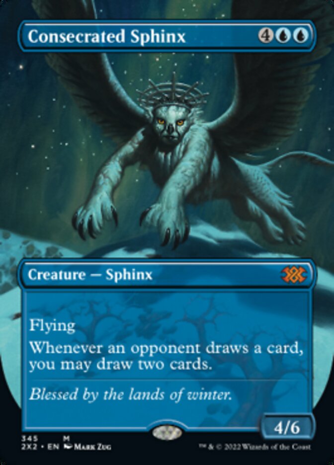 Consecrated Sphinx (Borderless Alternate Art) [Double Masters 2022] | Good Games Cannington