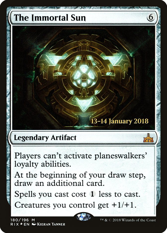The Immortal Sun [Rivals of Ixalan Prerelease Promos] | Good Games Cannington
