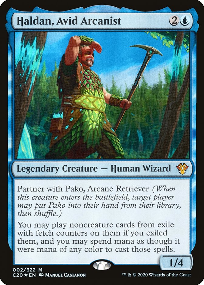 Haldan, Avid Arcanist 2/322 (Commander 2020)  - Foil | Good Games Cannington