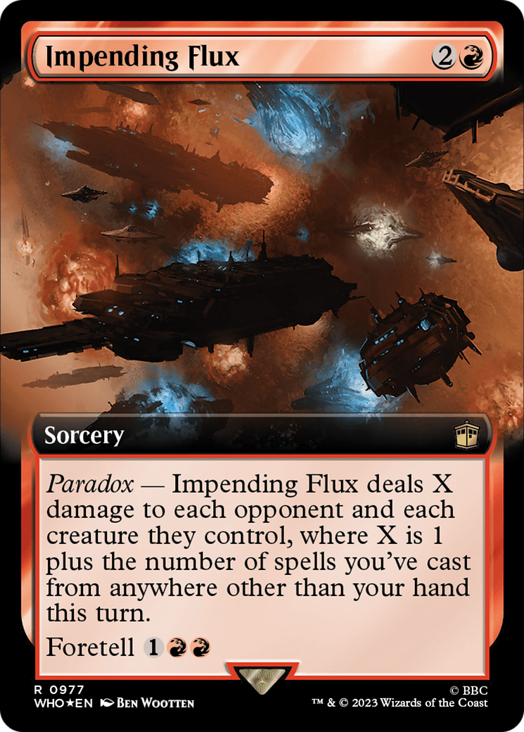 Impending Flux (Extended Art) (Surge Foil) [Doctor Who] | Good Games Cannington
