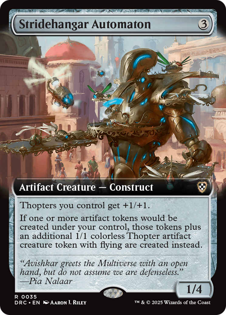Stridehangar Automaton (Extended Art) [Aetherdrift Commander] | Good Games Cannington
