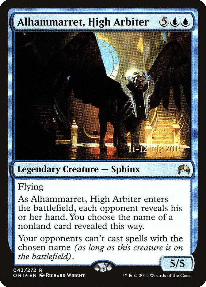 Alhammarret, High Arbiter [Magic Origins Prerelease Promos] | Good Games Cannington