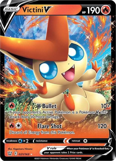 Victini V 021/163 (SWSH05: Battle Styles)  - Holofoil | Good Games Cannington