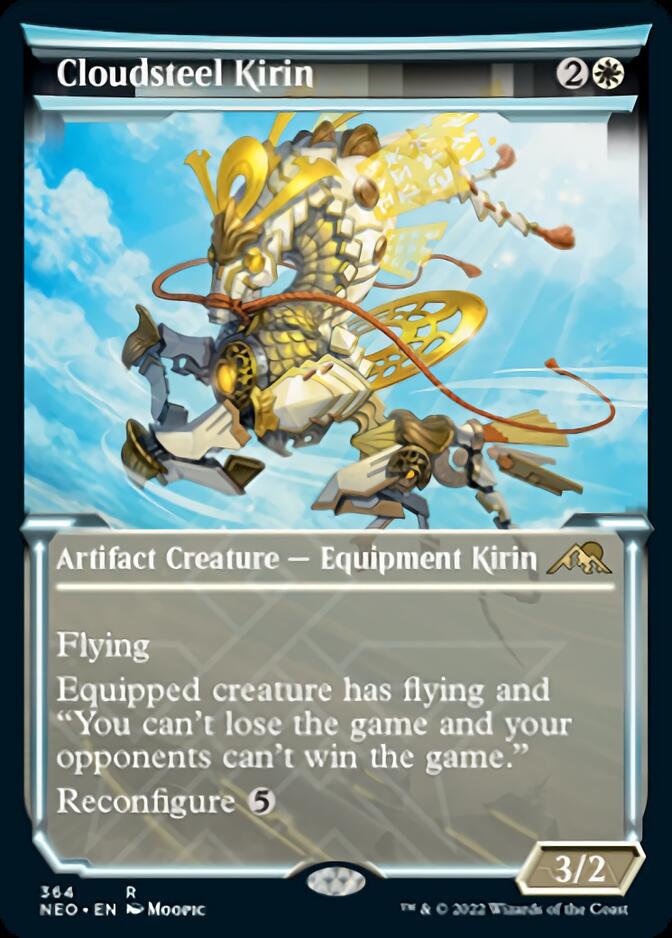 Cloudsteel Kirin (Showcase Soft Glow) [Kamigawa: Neon Dynasty] | Good Games Cannington