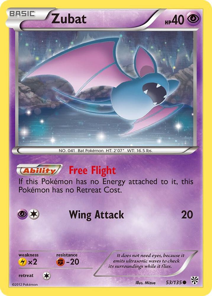 Zubat 53/135 (Plasma Storm)  | Good Games Cannington