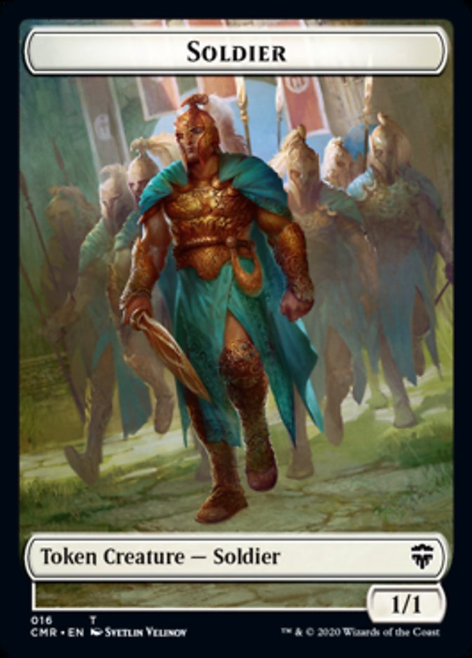 Cat // Soldier Double-Sided Token [Commander Legends Tokens] | Good Games Cannington