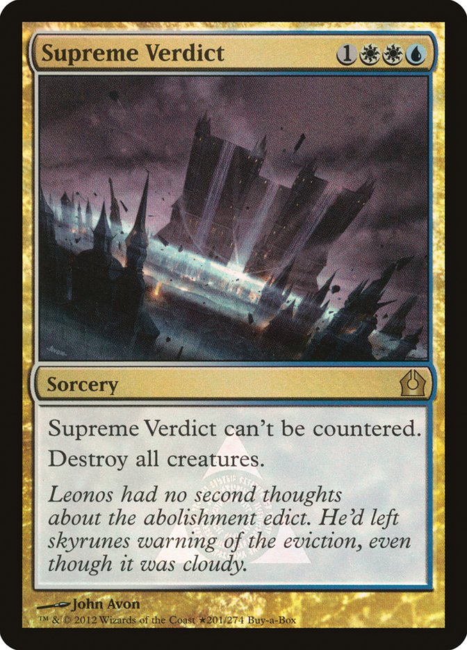 Supreme Verdict (Buy-A-Box) [Return to Ravnica Promos] | Good Games Cannington
