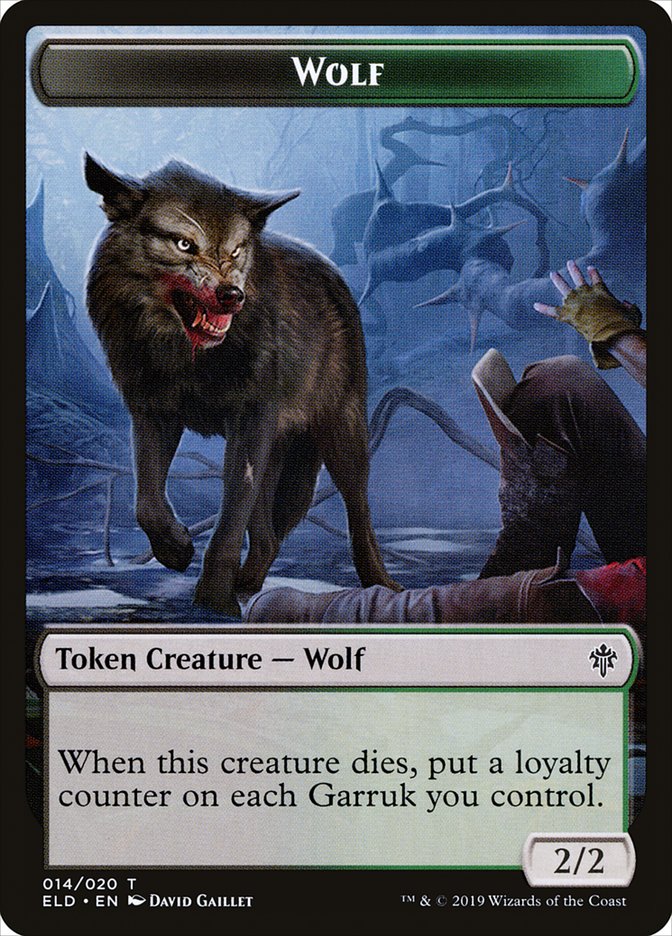 Wolf Token [Throne of Eldraine Tokens] | Good Games Cannington