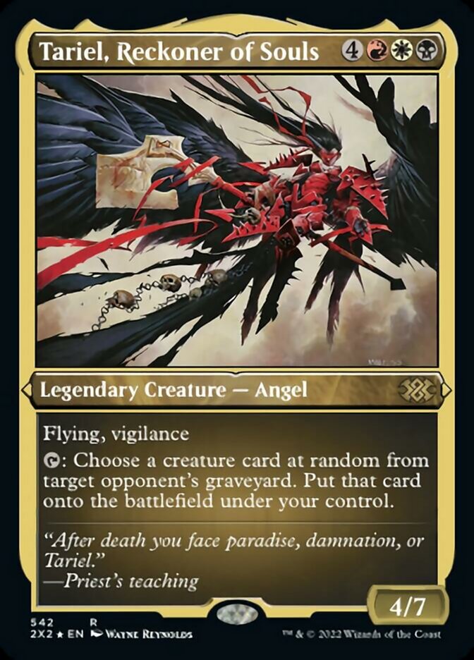 Tariel, Reckoner of Souls (Foil Etched) [Double Masters 2022] | Good Games Cannington