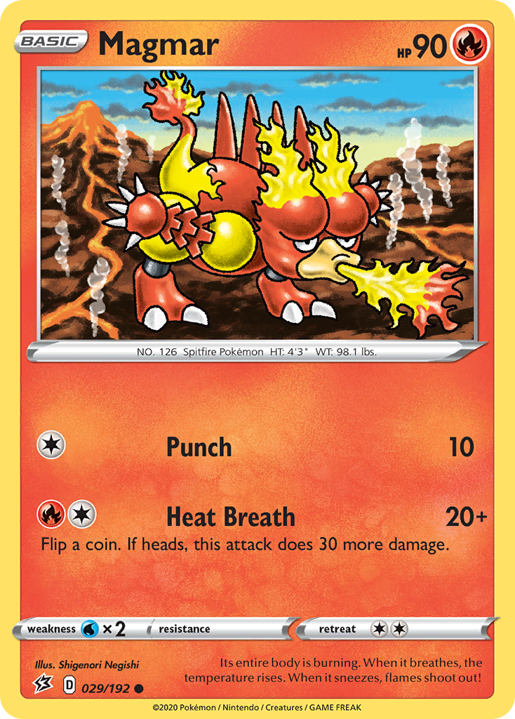 Magmar (029/192) [Sword & Shield: Rebel Clash] | Good Games Cannington