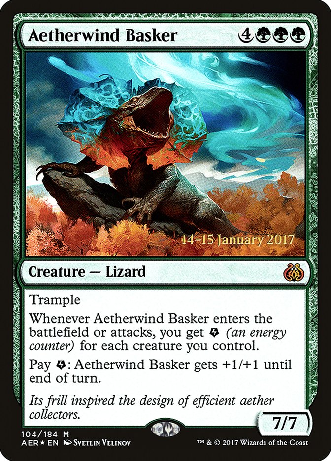 Aetherwind Basker [Aether Revolt Prerelease Promos] | Good Games Cannington