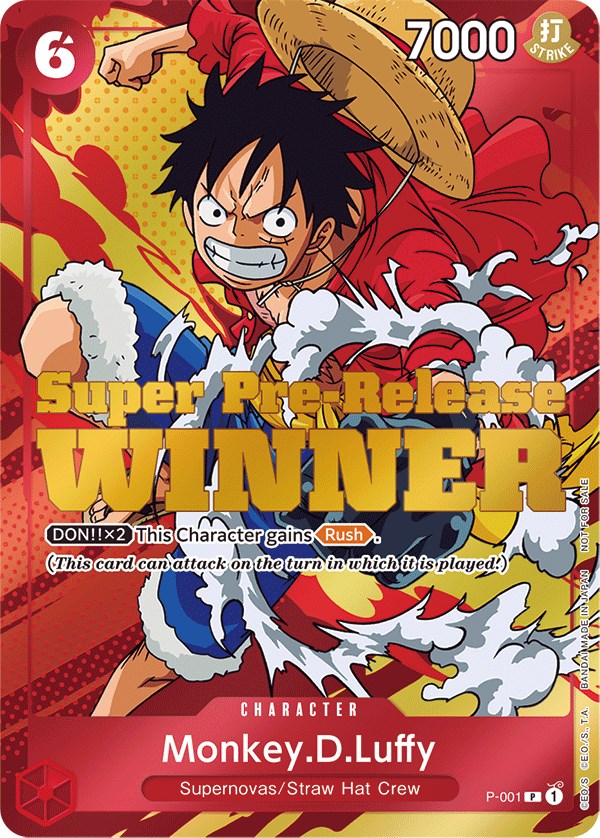 Monkey.D.Luffy (Super Pre-Release) [Winner] [One Piece Promotion Cards] | Good Games Cannington