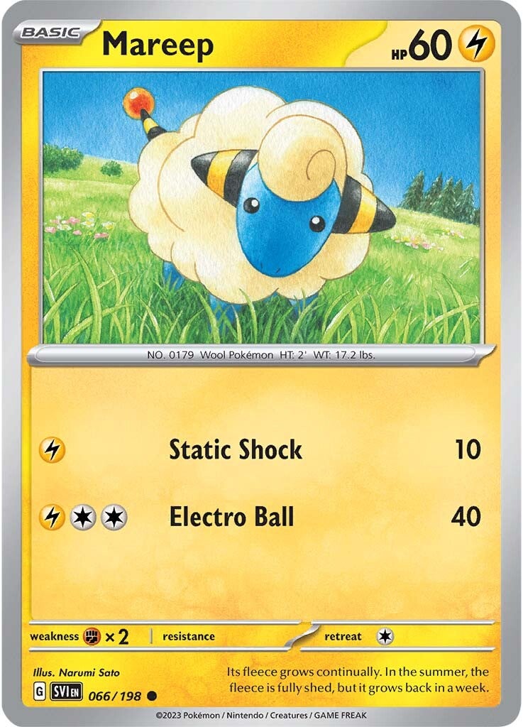 Mareep (066/198) [Scarlet & Violet: Base Set] | Good Games Cannington