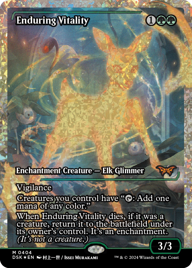 Enduring Vitality (Japan Showcase Fracture Foil) [Duskmourn: House of Horror] | Good Games Cannington