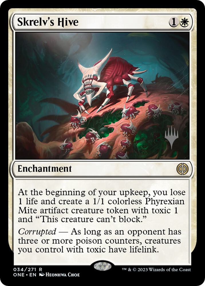Skrelvs Hive 34p/160 (Promo Pack: Phyrexia: All Will Be One)  - Foil | Good Games Cannington