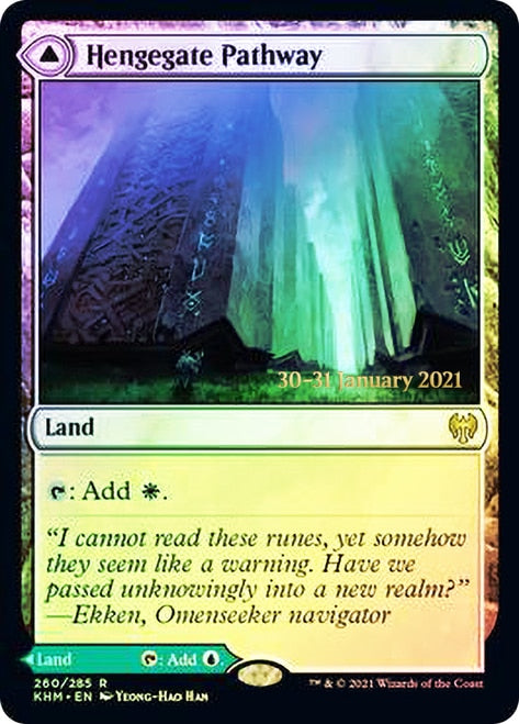 Hengegate Pathway // Mistgate Pathway [Kaldheim Prerelease Promos] | Good Games Cannington