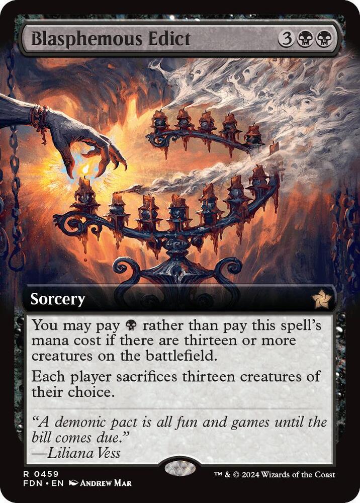 Blasphemous Edict 459 (Foundations)  - Extended Art Foil | Good Games Cannington