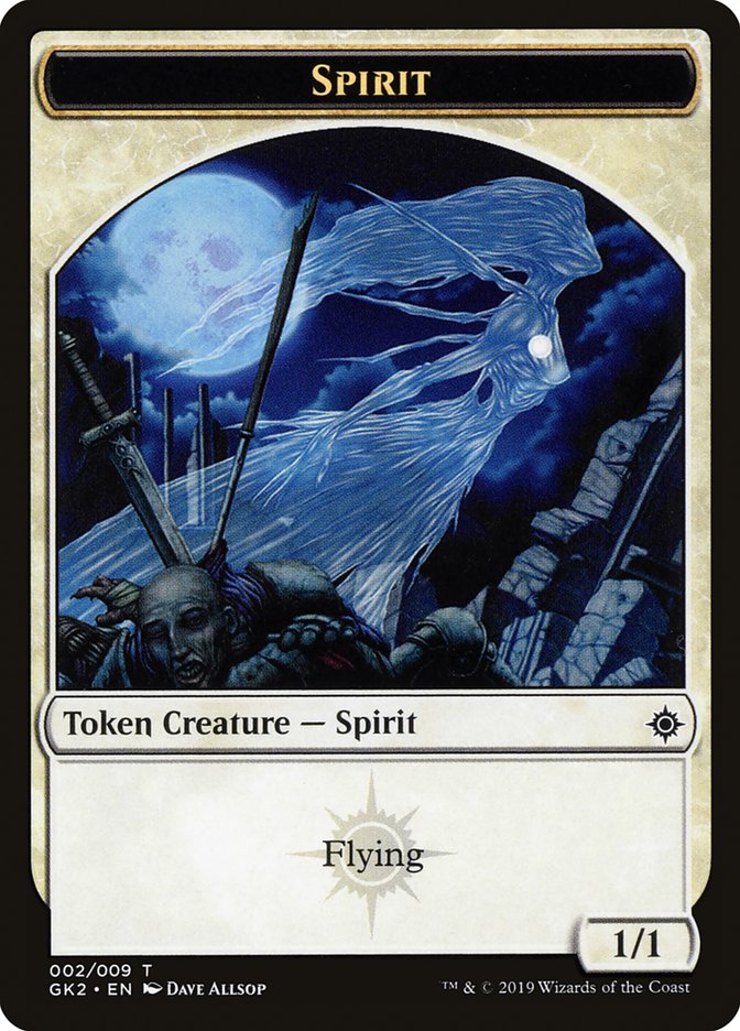Spirit (002) // Spirit (010) Double-Sided Token [Ravnica Allegiance Guild Kit Tokens] | Good Games Cannington
