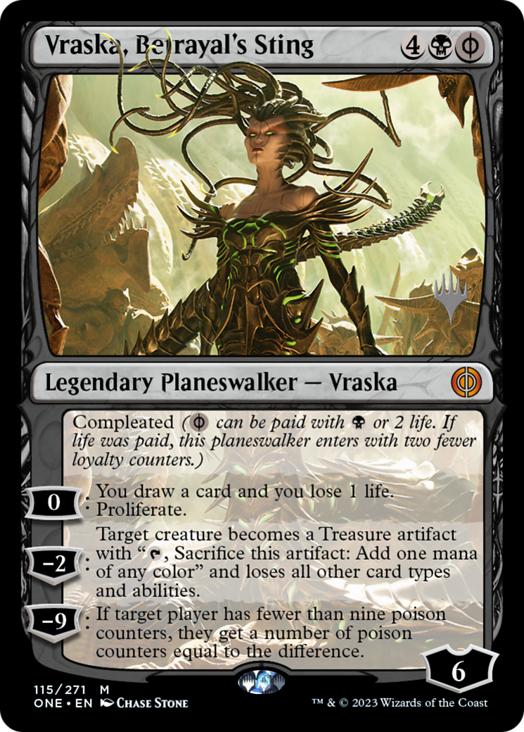 Vraska, Betrayal's Sting (Promo Pack) [Phyrexia: All Will Be One Promos] | Good Games Cannington
