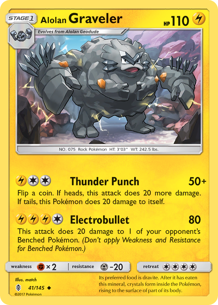 Alolan Graveler (41/145) [Sun & Moon: Guardians Rising] | Good Games Cannington
