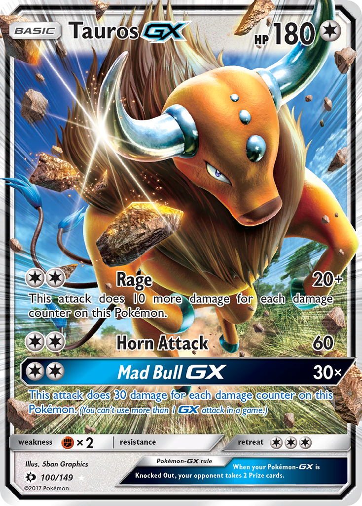 Tauros GX (100/149) [Sun & Moon: Base Set] | Good Games Cannington