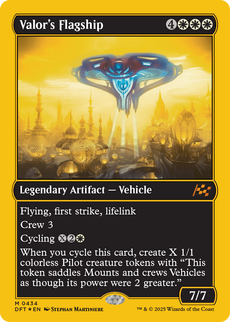 Valor's Flagship (First-Place Foil) [Aetherdrift] | Good Games Cannington
