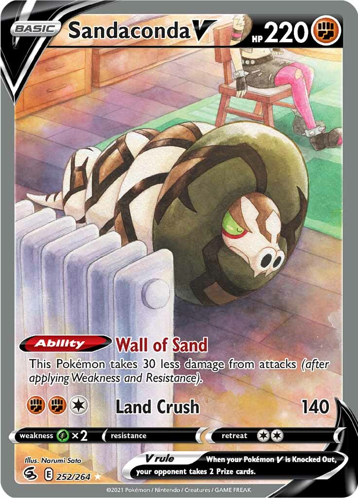 Sandaconda V (252/264) [Sword & Shield: Fusion Strike] | Good Games Cannington