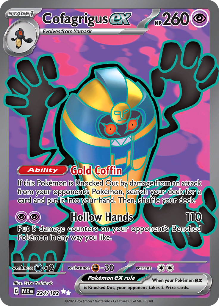 Cofagrigus ex (224/182) [Scarlet & Violet: Paradox Rift] | Good Games Cannington