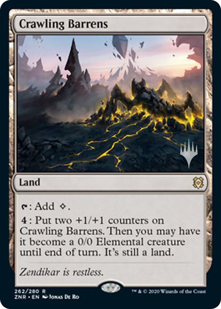 Crawling Barrens 262 (Promo Pack: Zendikar Rising)  | Good Games Cannington