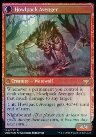 Ill-Tempered Loner // Howlpack Avenger [Innistrad: Crimson Vow Prerelease Promos] | Good Games Cannington