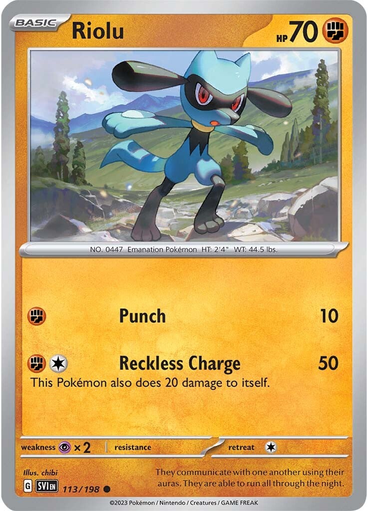 Riolu (113/198) [Scarlet & Violet: Base Set] | Good Games Cannington
