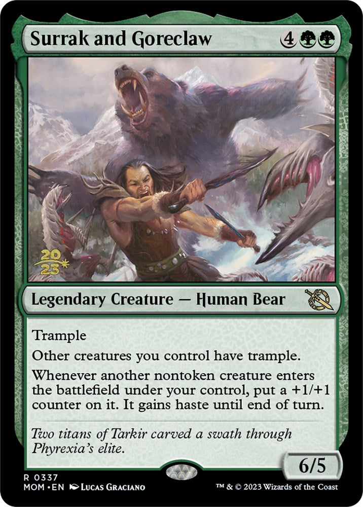 Surrak and Goreclaw [March of the Machine Prerelease Promos] | Good Games Cannington