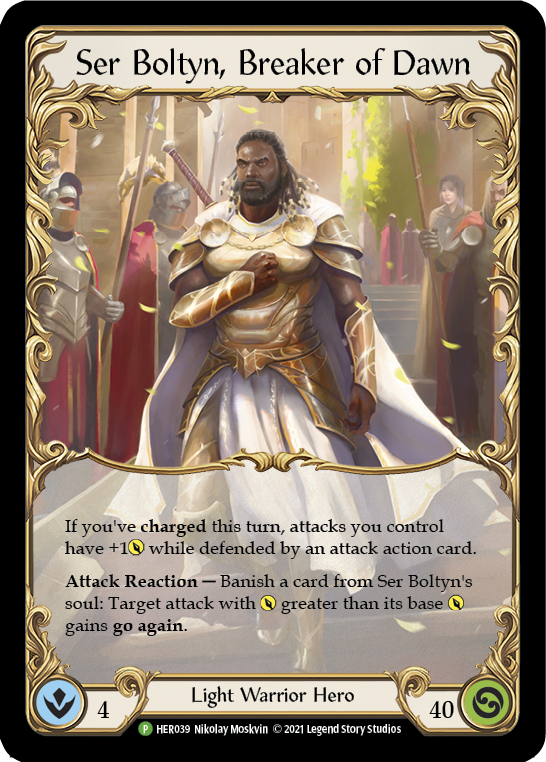 Ser Boltyn, Breaker of Dawn [HER039] (Promo)  Rainbow Foil | Good Games Cannington