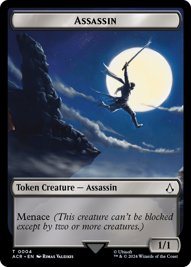Assassin // Emblem - The Capitoline Triad Double-Sided Token [Assassin's Creed Tokens] | Good Games Cannington