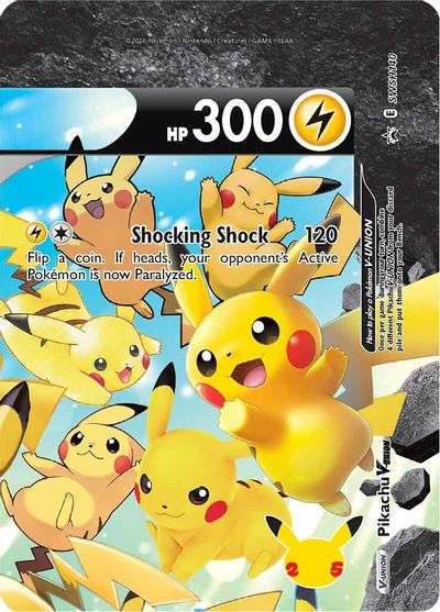 Pikachu V-UNION (SWSH140) (Celebrations) [Sword & Shield: Black Star Promos] | Good Games Cannington