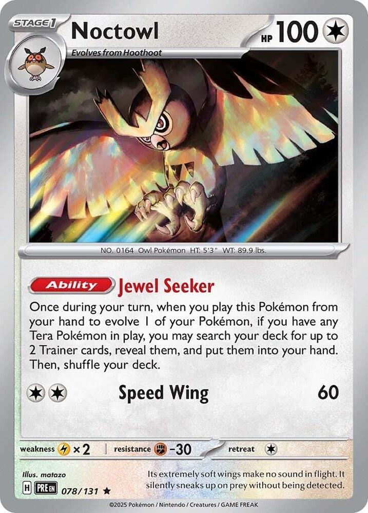 Noctowl (078/131) [Scarlet & Violet: Prismatic Evolutions] | Good Games Cannington