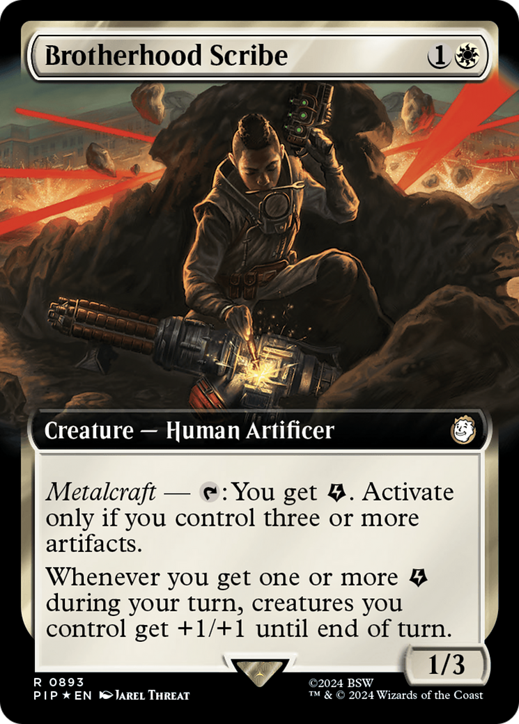 Brotherhood Scribe (Extended Art) (Surge Foil) [Fallout] | Good Games Cannington
