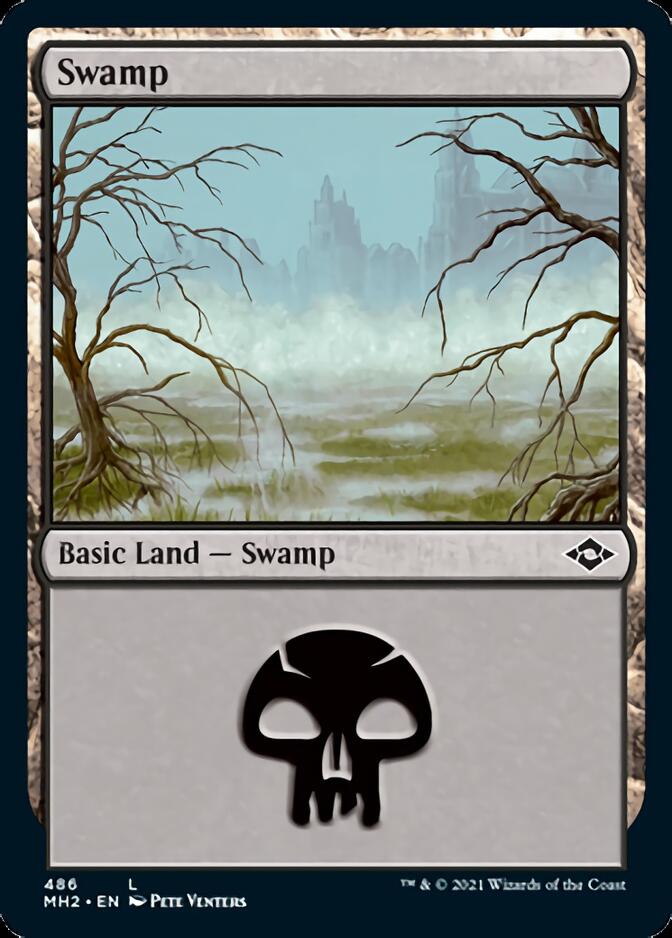 Swamp (486) (Foil Etched) [Modern Horizons 2] | Good Games Cannington