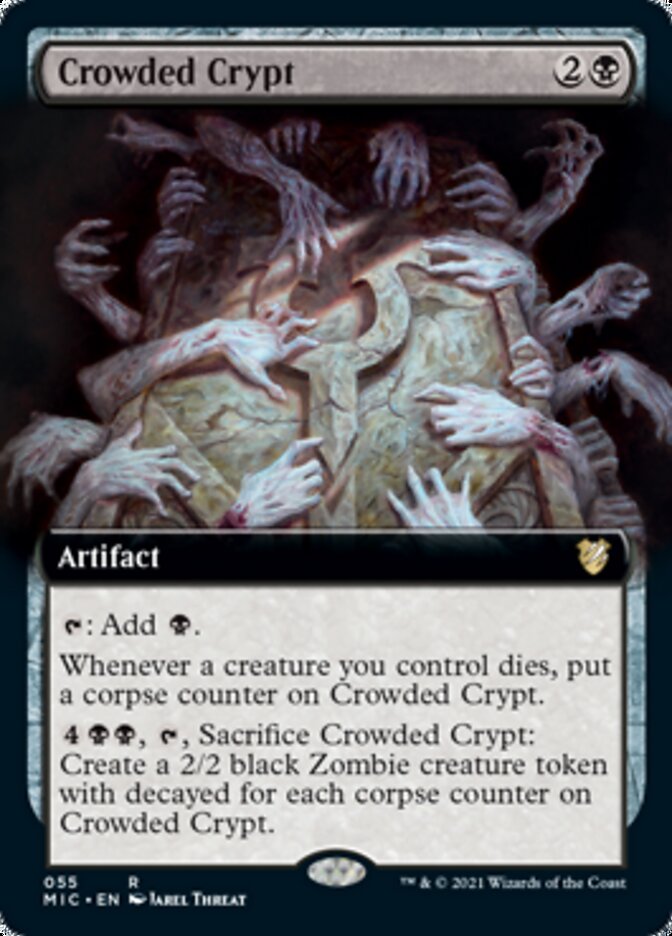 Crowded Crypt (Extended Art) [Innistrad: Midnight Hunt Commander] | Good Games Cannington