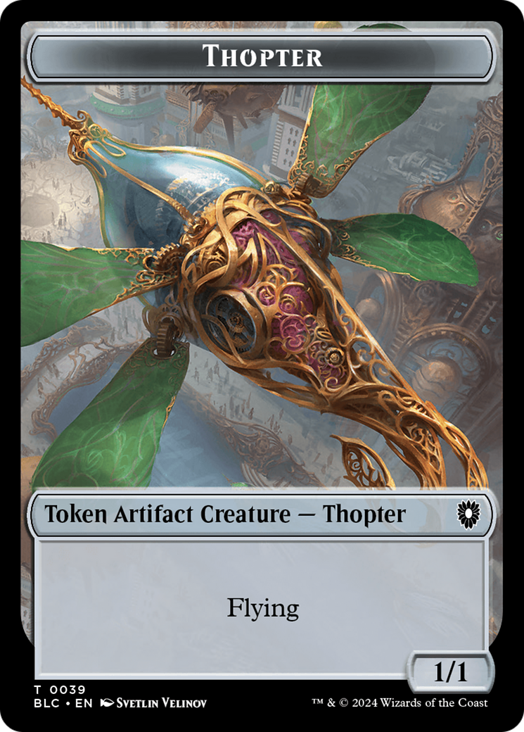 Goblin // Thopter Double-Sided Token [Bloomburrow Commander Tokens] | Good Games Cannington
