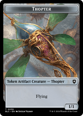 Goblin // Thopter Double-Sided Token [Bloomburrow Commander Tokens] | Good Games Cannington