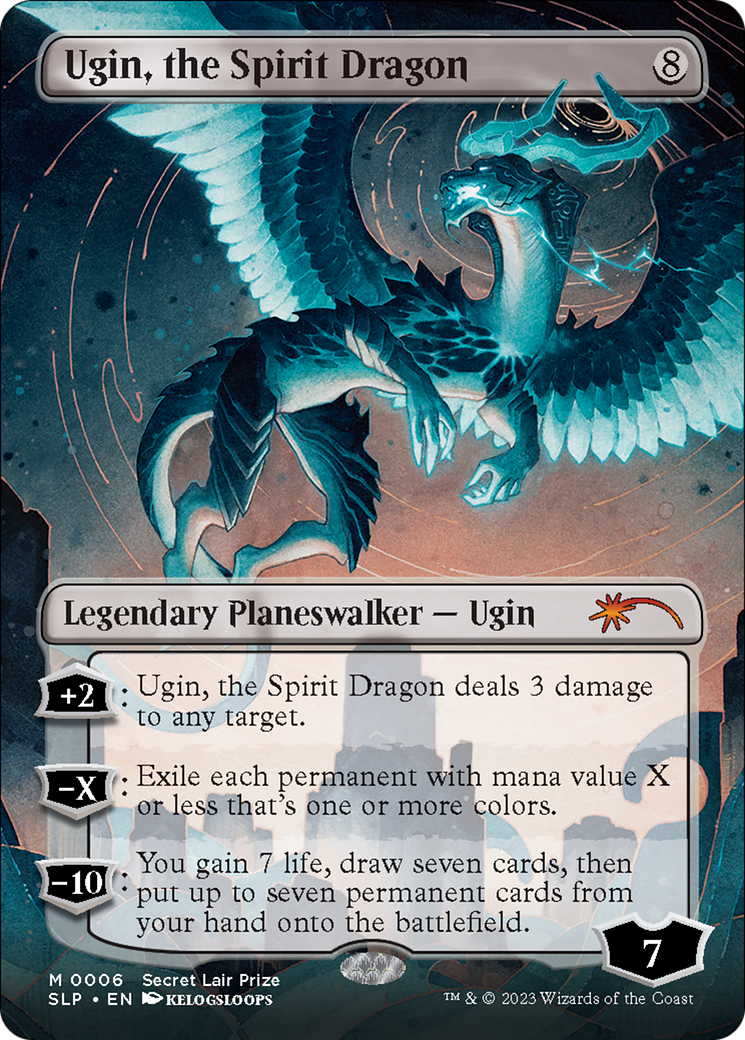 Ugin, the Spirit Dragon (Borderless) [Secret Lair Showdown] | Good Games Cannington