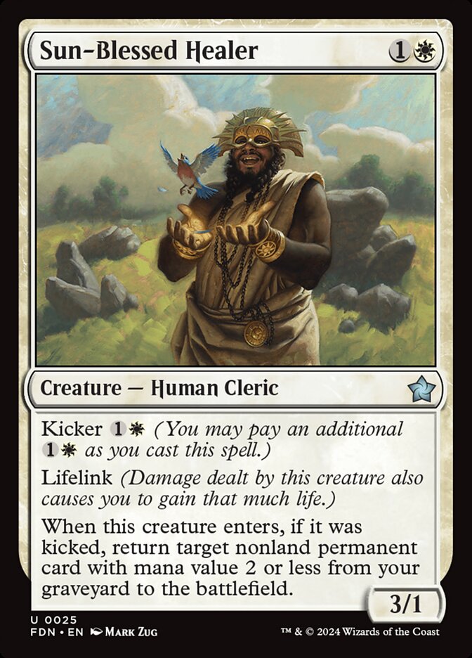 Sun-Blessed Healer 25/291 (Foundations)  | Good Games Cannington