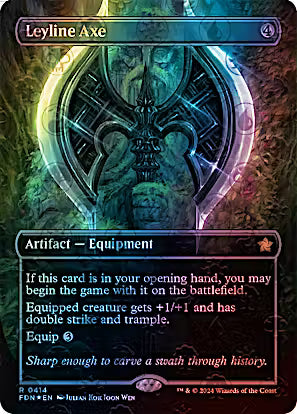 Leyline Axe 414/291 (Foundations)  - Borderless Mana Foil | Good Games Cannington