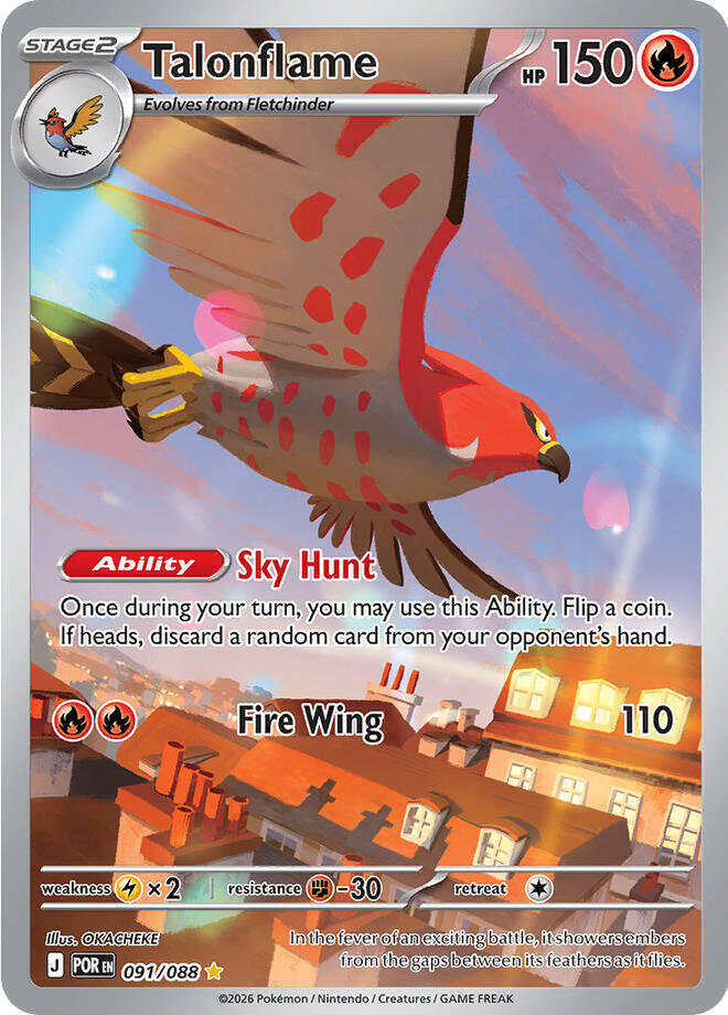 Talonflame 091/088 (ME03: Perfect Order)  - Holofoil | Good Games Cannington