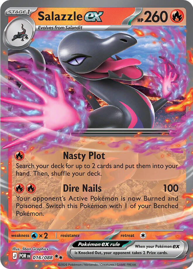 Salazzle ex 016/088 (ME03: Perfect Order)  - Holofoil | Good Games Cannington